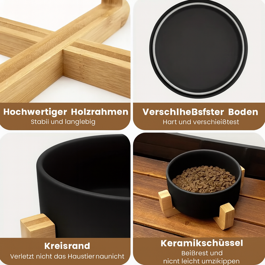 Kokosmaus Hundenapf aus Keramik – rutschfest, leicht zu reinigen – für kleine & mittlere Hunde