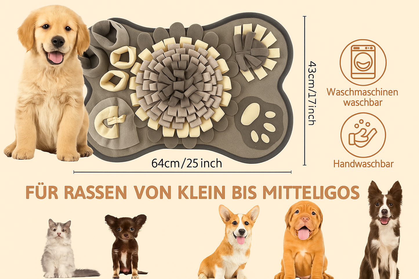 Kokosmaus Schnüffel-Teppich – für Abenteuer-Hunde