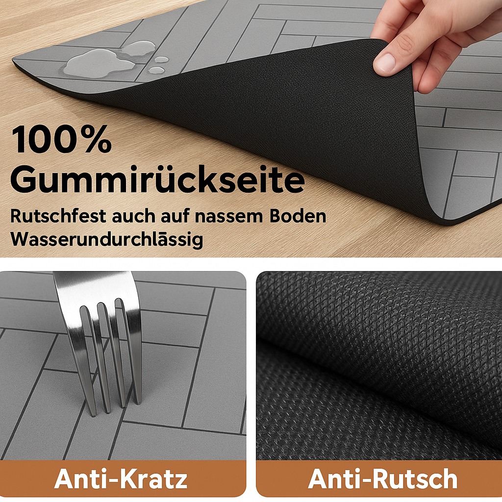 Kokosmaus Rutschfeste Futtermatte für Haustiere.Stylisch. Praktisch. Pflegeleicht.