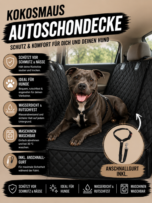 Kokosmaus Auto Schondecke inkl. Anschnaller