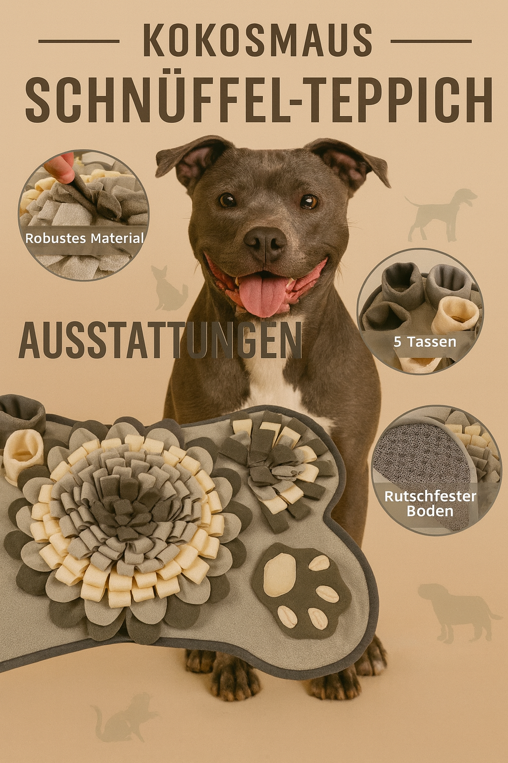 Kokosmaus Schnüffel-Teppich – für Abenteuer-Hunde