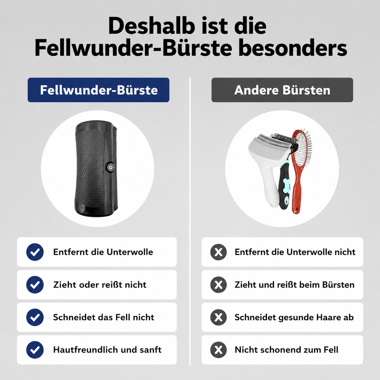 Kokosmaus Wunderbürste / Für alle Tiere geeignet