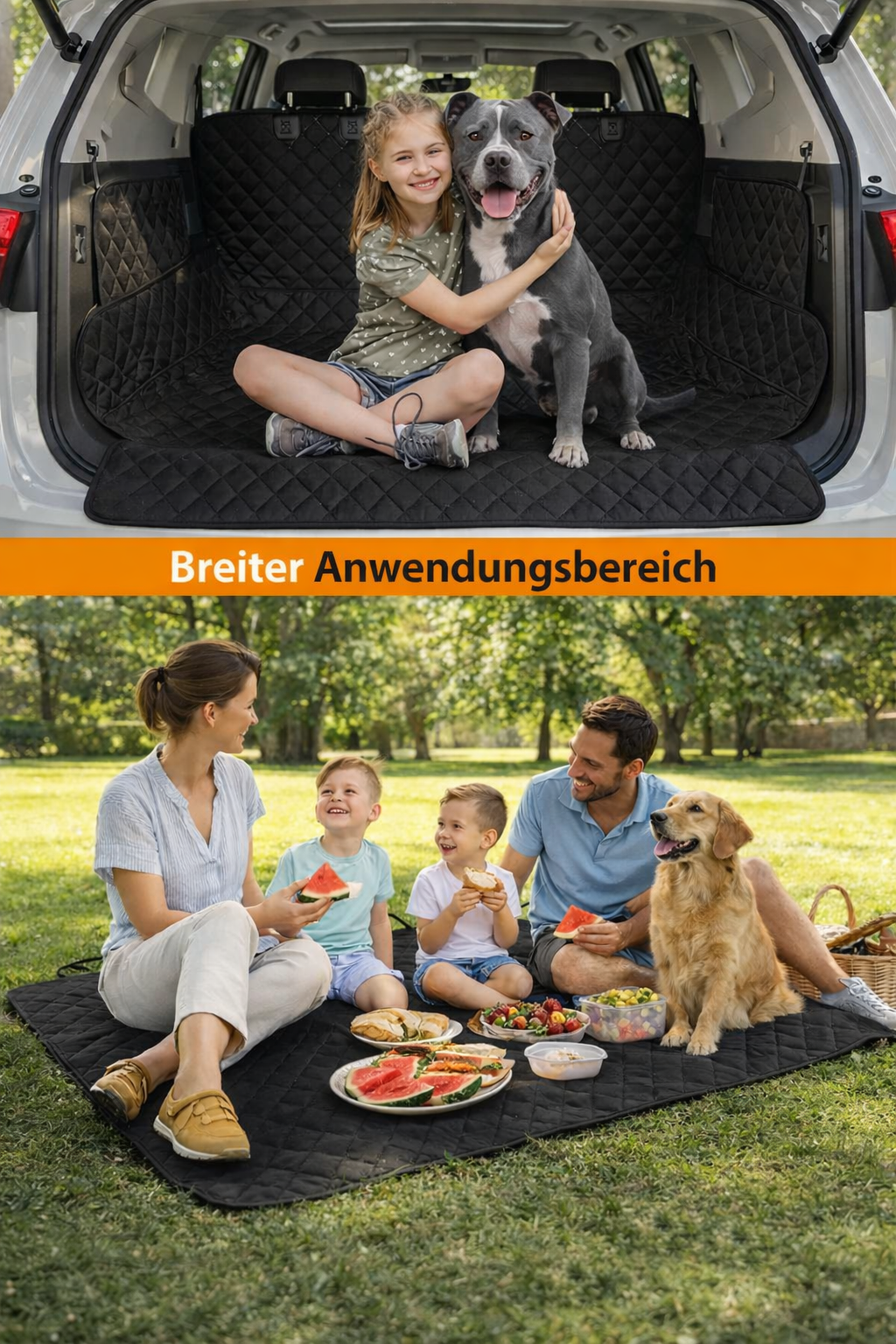 Kokosmaus Auto Schondecke inkl. Anschnaller