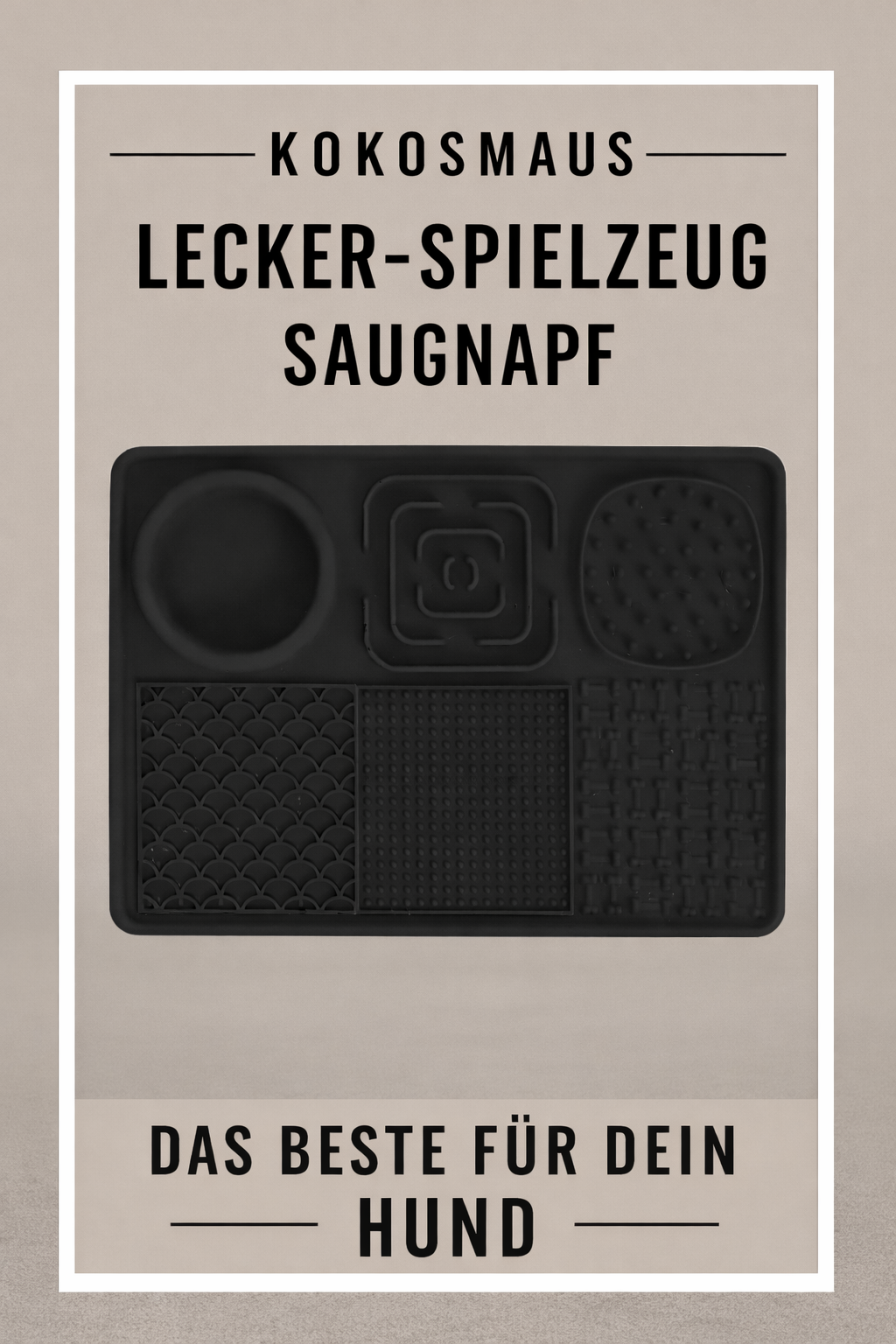 Kokosmaus Lecker -  Spielzeug Saugnapf für hunde
