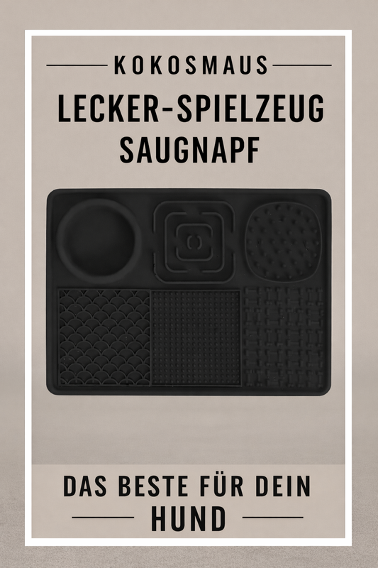 Kokosmaus Lecker -  Spielzeug Saugnapf für hunde