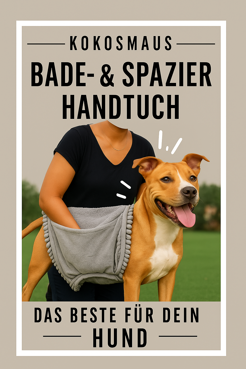 Kokosmaus Bade & Spazier Handtuch - Premium Nylon-Gewebe