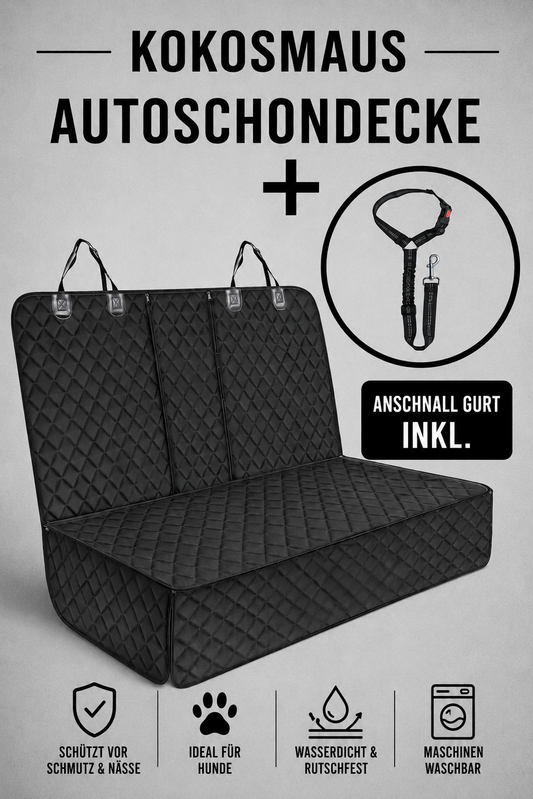 Kokosmaus Auto Schondecke inkl. Anschnaller